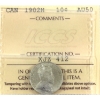 Image 1 : 10-cent 1902H ICCS AU50