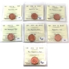 1-cent 2007-2012 ICCS MS67 Red. 7pcs. 