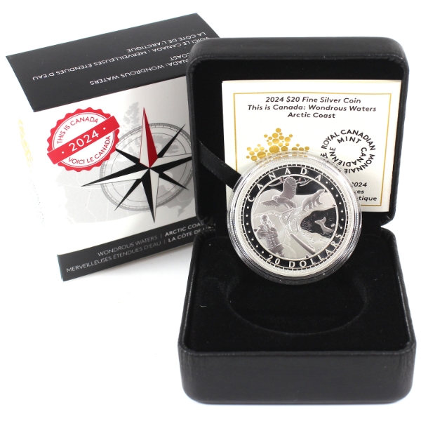 2024 $20 This is Canada: Wondrous Waters Arctic Coast .9999 Fine Silver Coin (Tax Exempt)