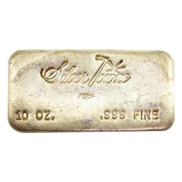 10oz SilverTowne Vintage 2nd Series .999 Silver Bar (Tax Exempt)