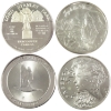 Image 1 : 4x 1oz 2014-2017 Assorted .999 Fine Silver Rounds. 4pcs. (Tax Exempt)