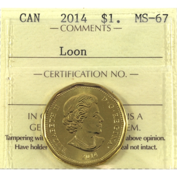 Loon $1 2014 ICCS MS67