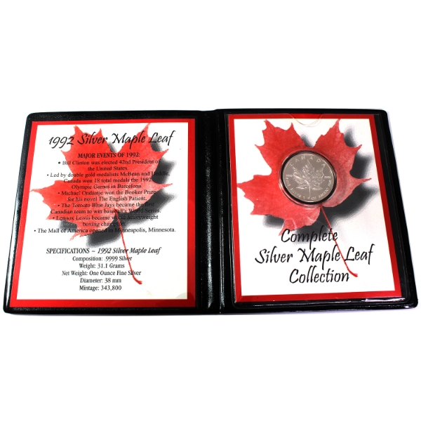 1992 $5 SML 1oz .9999 Fine Silver in First Commemorative Mint Holder (Tax Exempt)
