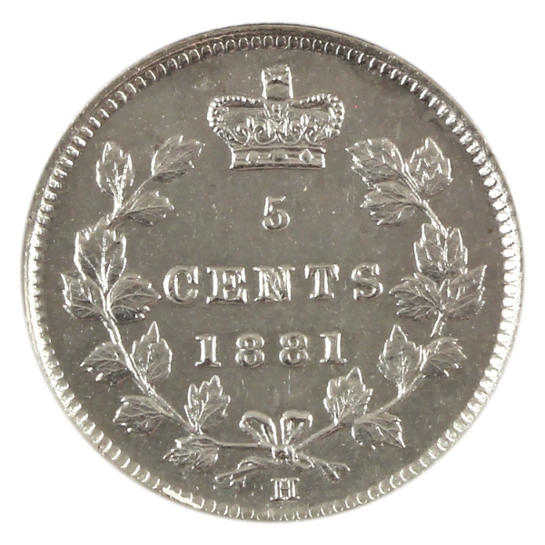 5-cent 1881H UNC+ (Marks)