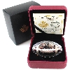Image 1 : 2017 $25 Football-Shaped and Curved. 1oz .9999 Fine Silver Coin w/ COA. (Tax Exempt)