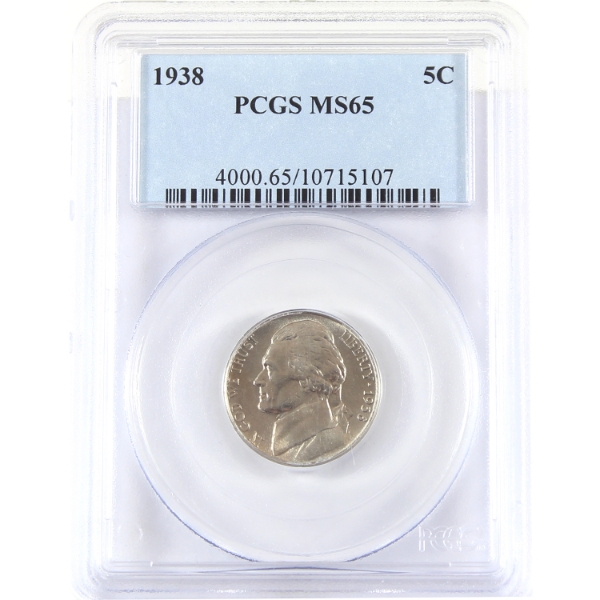USA 1938 Jefferson Nickel PCGS MS65