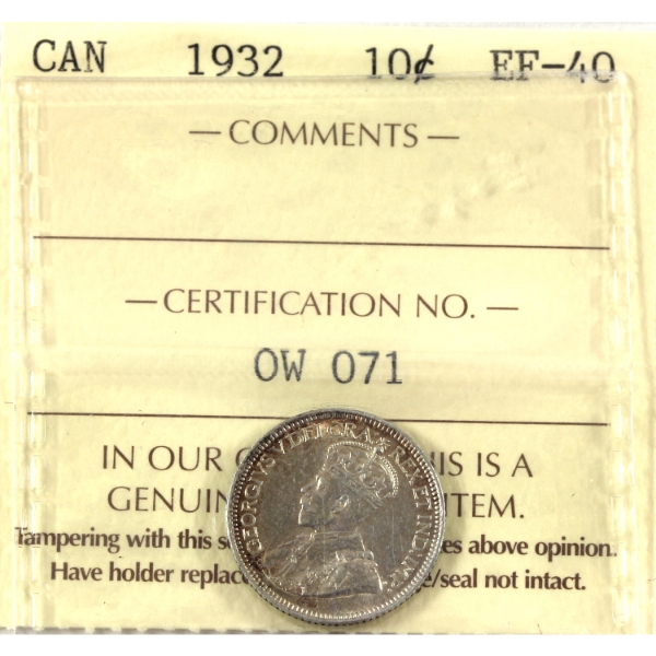 10-cent 1932 ICCS EF40