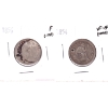 Image 1 : USA Silver 1854 & 1856 Seated Liberty Quarter Dollars. 2pcs.