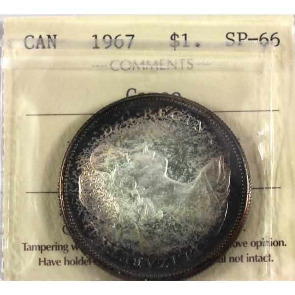 Silver $1 1967 ICCS SP66 Cameo