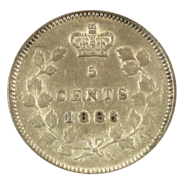 5-cent 1886 Small 6 VF-EF