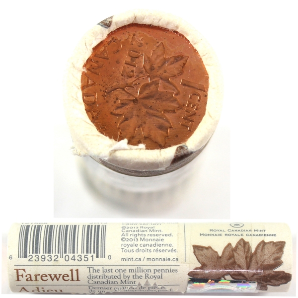 Roll 1-cent 2012 Farewell to the Penny Special Wrap Replacement Roll of 50 pcs. #02363R/20,000 