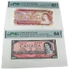 Image 1 : RADARS BC-38d 1954 $2 CUNC64 EPQ & BC-47a-i 1974 $2 GEM UNC67 EPQ Matching RADARs 