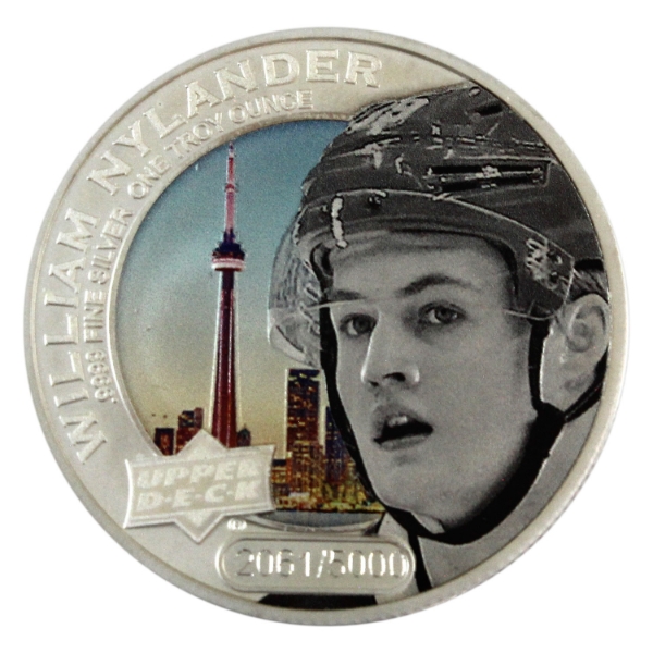 1oz Cook Islands 2017 $5 Upper Deck Grandeur- William Nylander .9999 Silver Coin (Tax Exempt)