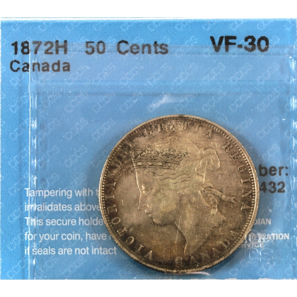 50-cent 1872H CCCS VF30