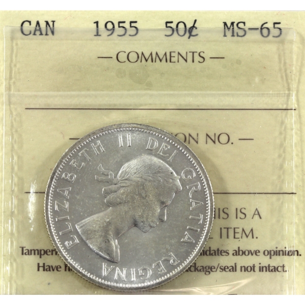 50-cent 1955 ICCS MS65
