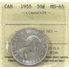 Image 1 : 50-cent 1955 ICCS MS65