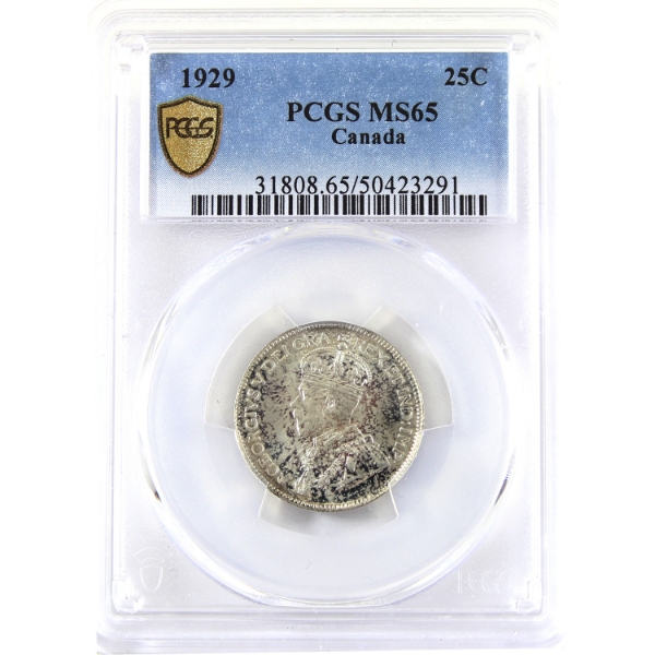 25-cent 1929 PCGS MS65