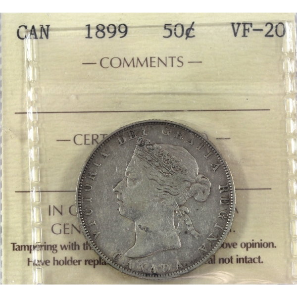 50-cent 1899 ICCS VF20