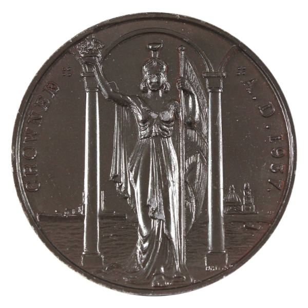 Great Britain 1937 King Edward VIII Coronation Medal 42.4g-Copper Iridium Alloy, 44mm