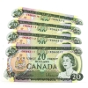 Image 1 : BC-50a 1969 $20 Consecutive UNC or Better Beattie-Rasminsky SN:EN0863111-"14. 4pcs.