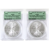 Image 1 : USA 2016 Silver Eagle 30th Anniversary First Day West Point Strike PCGS MS69. 2pcs.