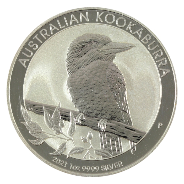 Australia Silver 2021 $1 Kookaburra .9999 Fine Silver Coin (Tax Exempt)
