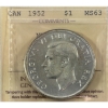 Image 1 : Silver $1 1952 NWL; 2/2 ICCS MS63