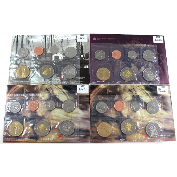 Group Lot of 2001-2002 Proof Like Sets. 4pcs.