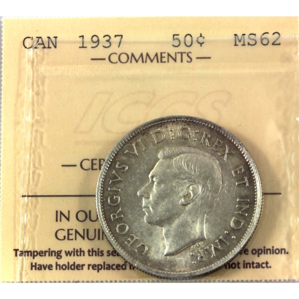 50-cent 1937 ICCS MS62