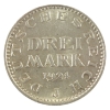 Image 1 : Germany-Weimar Republic Silver 1924J 3 Mark AU
