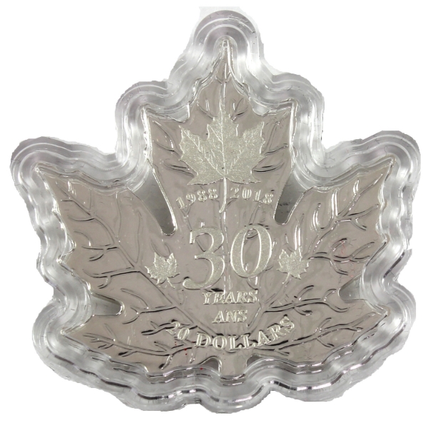 2018 $20 30th Anniversary of the SML Shaped 1oz .9999 Fine Silver Coin (Tax Exempt)
