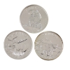 Image 1 : 3x 1oz 2011 & 2012 $5 Wildlife Series .9999 Fine Silver Coins. 3pcs (Tax Exempt)