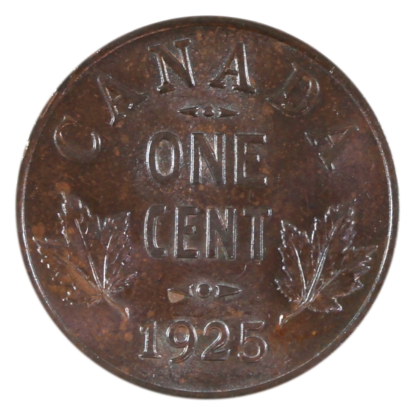 1-cent 1925 BU Lustrous Brown