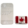Image 1 : 2x 1oz The Royal Mint Diamonds are Forever & Beaver Bullion Canada Flag .999 Fine Silver Bars. 2pcs.