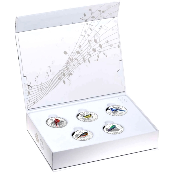 2015 $10 Colourful Songbirds of Canada 5-Coin Fine Silver Set (Tax Exempt)