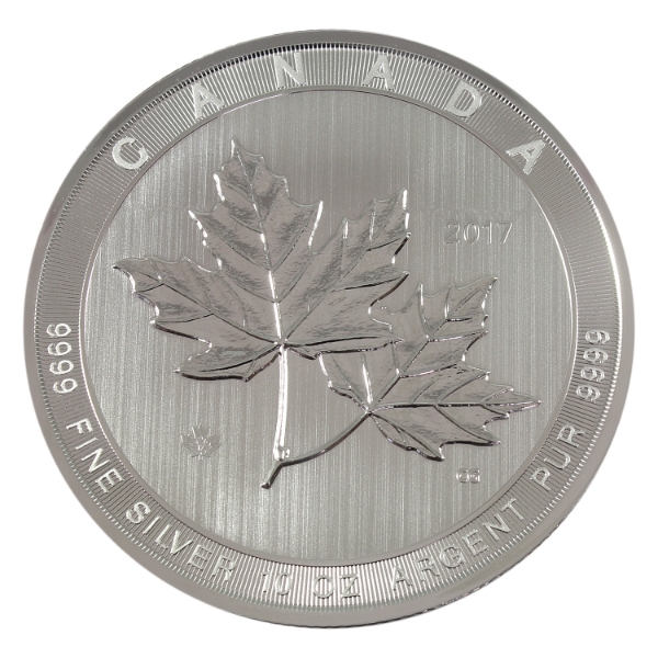 10oz 2017 $50 Magnificent Maple .9999 Fine Silver Round (Tax Exempt)