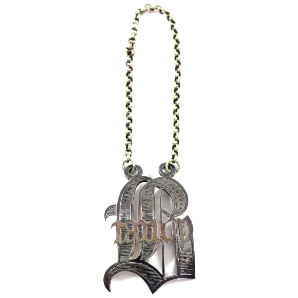 Antique Silver Plated Brandy Decanter Tag