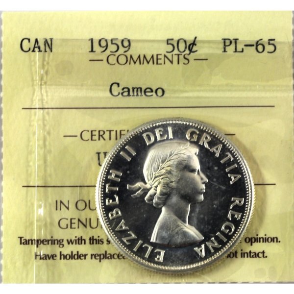 50-cent 1959 ICCS PL65 Cameo
