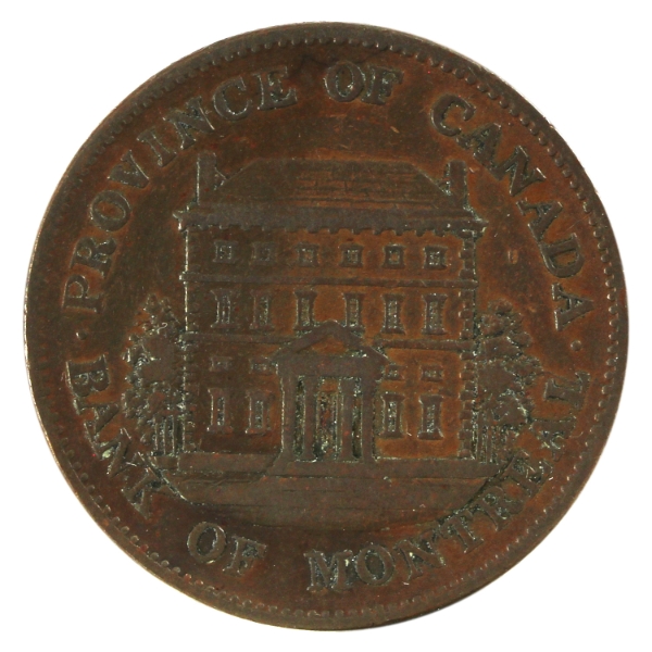 CH# PC-1A2 1842 Province of Canada Bank of Montreal Half Penny Token
