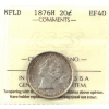 Image 1 : Newfoundland 20-cent 1876H ICCS EF40