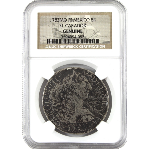 Mexico Silver 1783MO FF El Cazador Shipwreck 8 Reales NGC Genuine