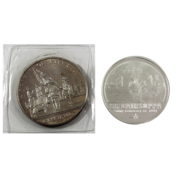 1oz USA Historical American Events .999 Fine Silver Rounds. 2pcs. (Tax Exempt)