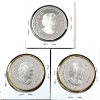 Image 2 : 2006-2009 Gold Plated Silver Dollars. 3pcs.