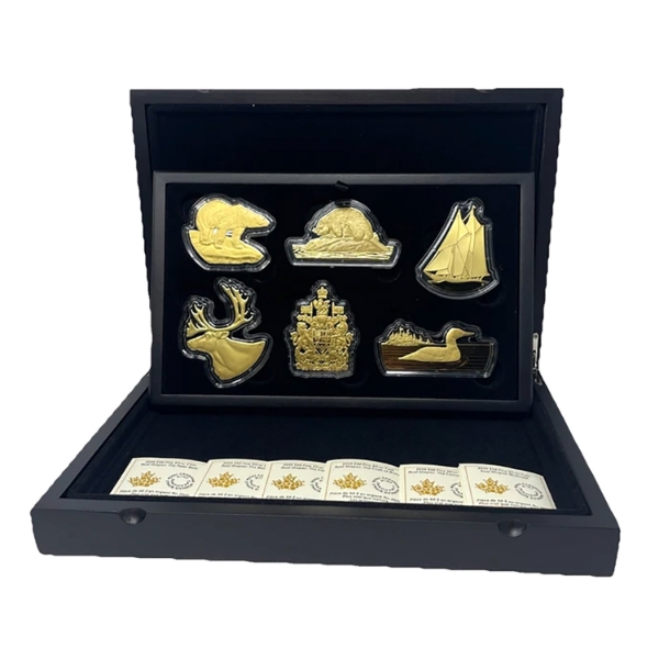 2020 $50 Real Shapes Gold Plated Fine Silver 6-Coin Set (Tax Exempt)