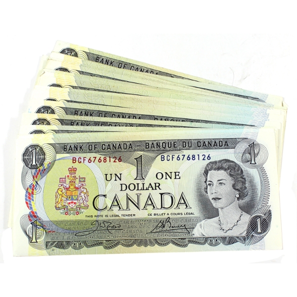 Bulk Lot of 1973 $1 Banknotes. 32pcs.