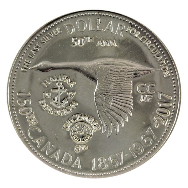Canada Silver $1 1967 CTSP Canada 150, Halifax Explosion. Limited Mintage of 200