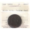 Image 1 : 1-cent 1859 Wide 9/8 ICCS MS62 Trace Red 