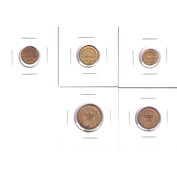 Great Britain Set of Brass Apothecary Weights. 5pcs.