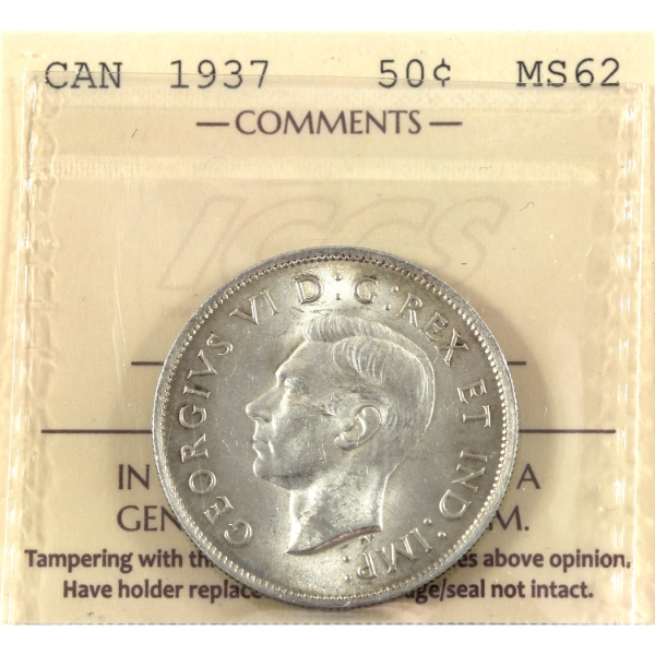 50-cent 1937 ICCS MS62