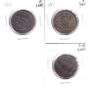 Image 1 : USA 1847-1851 Liberty Bust Cent F to VF (Impaired). 3pcs.